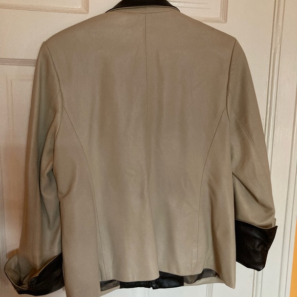 Vintage M Piel two tone soft leather jacket - Picture 2 of 5